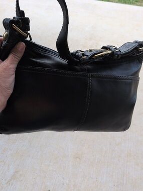 Coach Black Bleeker Soho Shoulder W  Braided Straps & Coach Embossed Carriage
